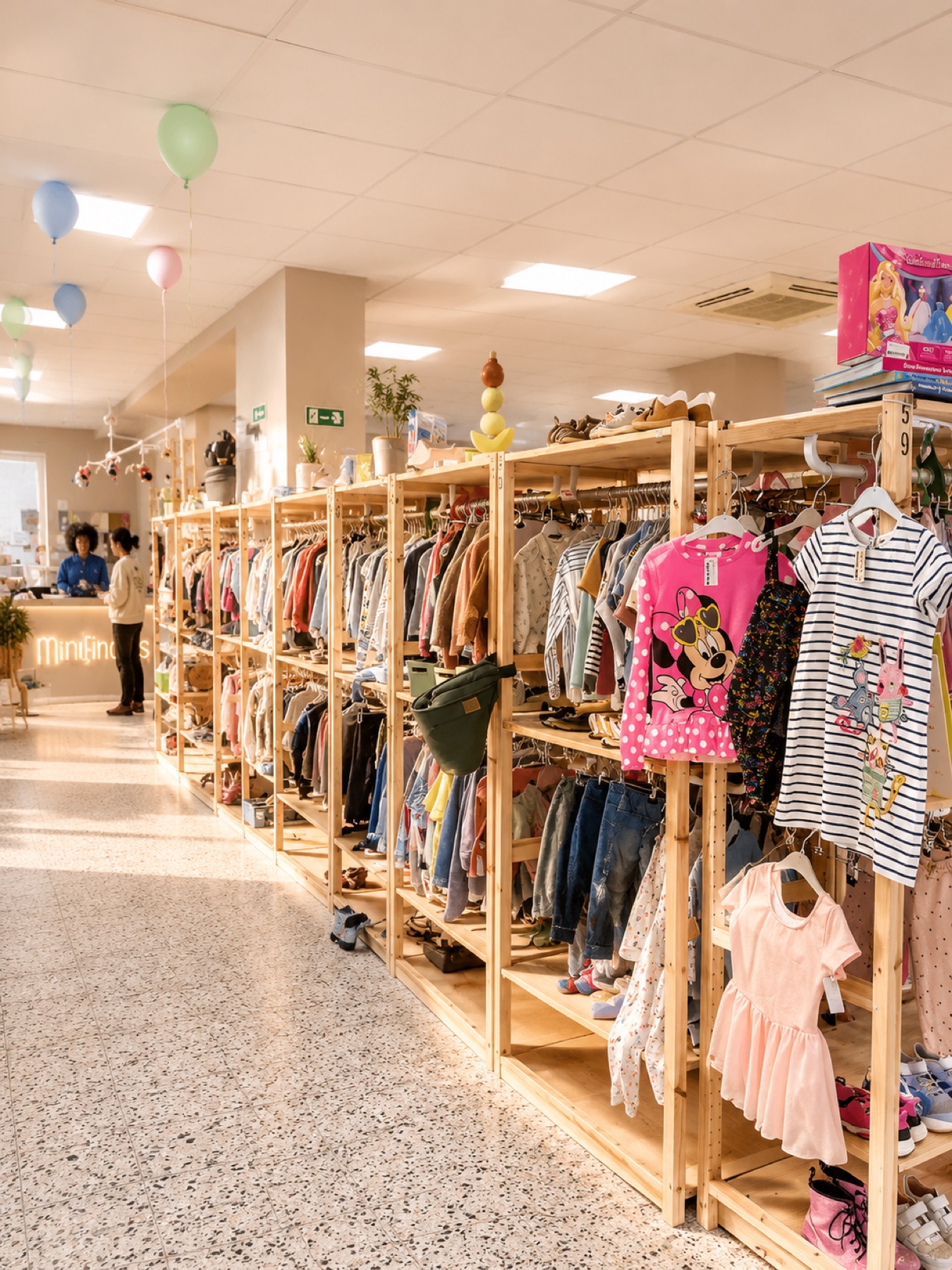 Innenraum des MiniFinds Stores